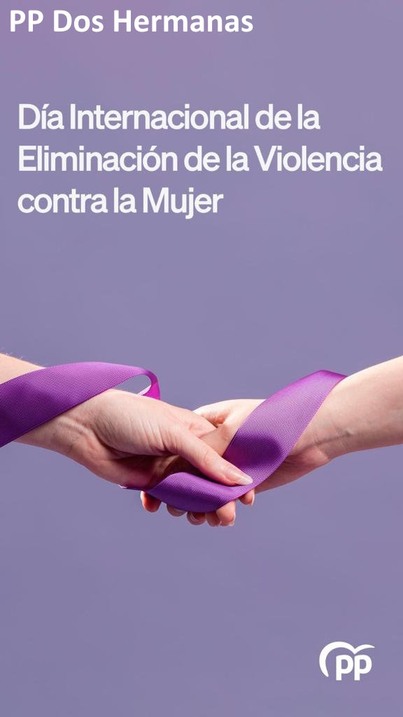 Día Internacional de la Eliminación de la Violencia contra la Mujer. PP Dos Hermanas. 25N Cartel del evento